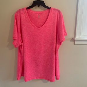 4X Ideology Activewear Top ~ Bright Pink Space Dye